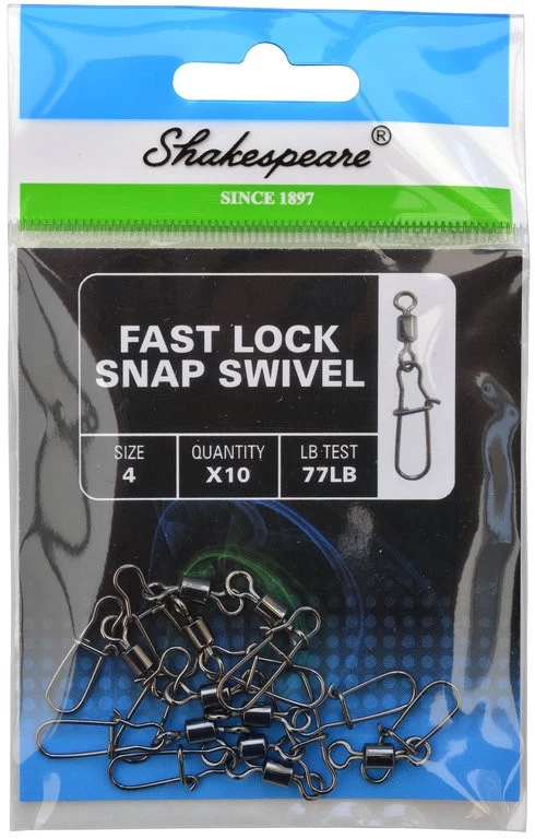 Shakespeare Fast Lock Snap Swivels - Wirbel Mit Einhänger - Image 2