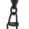 AQUANTIC Edelstahl Kugellager Safety Swivel Schwarz