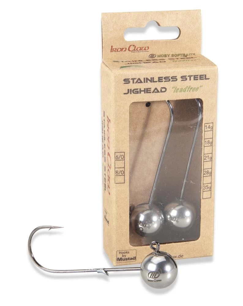 Iron Claw Moby Leadfree Stainless Jighead 2/3 Stk. - Image 2