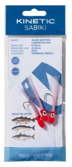 Kinetic Sabiki Glow Baitfish Lightstick Vorfach