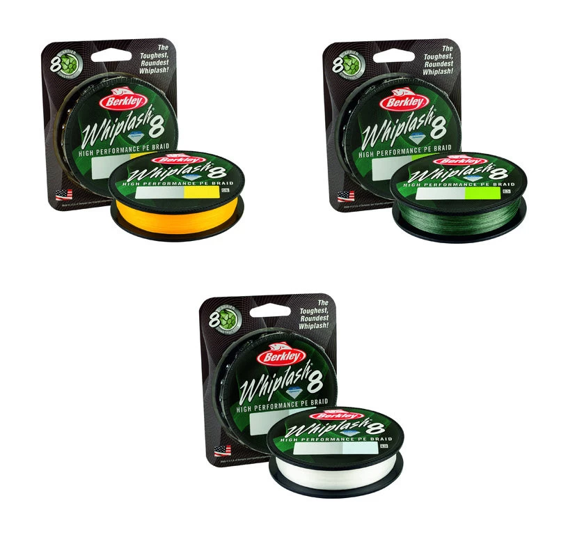 Berkley Whiplash 8 - Green - Yellow - Transparent 150m - Image 3