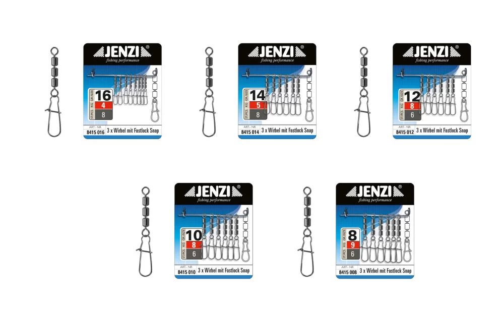 Jenzi High-Speed 3-fach Wirbel/Fastlock-Karabiner - Image 2